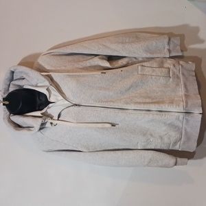 Vuori Restore Oversized Full Zip Hoodie Heathered Gray sz S